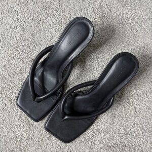 Women's Black Heeled Sandals